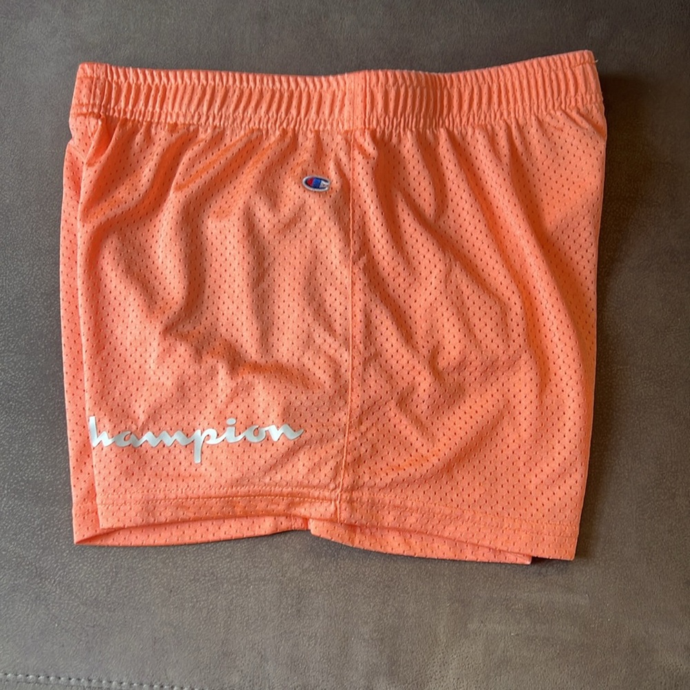 Champion running & basketball shorts, Bright orange, athletic mesh shorts - Picture 4 of 5
